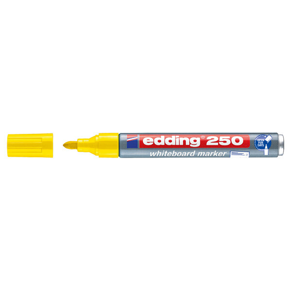 Whiteboardmarker edding 250 - gelb 1,5-3 mm Rundspitze non-permanent nachfüllbar