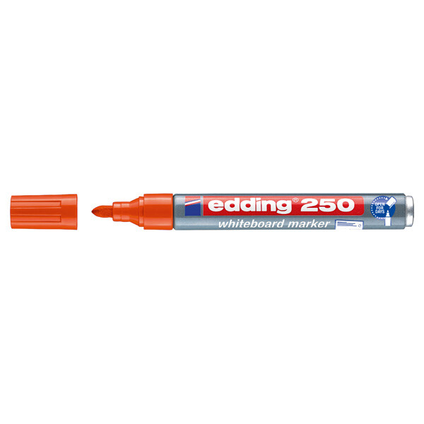 Whiteboardmarker edding 250 - orange 1,5-3 mm Rundspitze non-permanent nachfüllbar