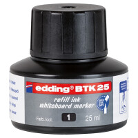 Whiteboardmarker Nachfülltinte edding BTK25 - schwarz für Mod 250/360/361/363/28/29 non-permanent 25 ml