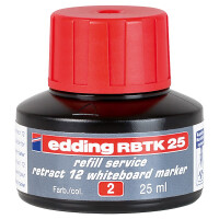 Whiteboardmarker Nachfülltinte edding RBTK25 - rot für Mod retract 12 non-permanent 25 ml