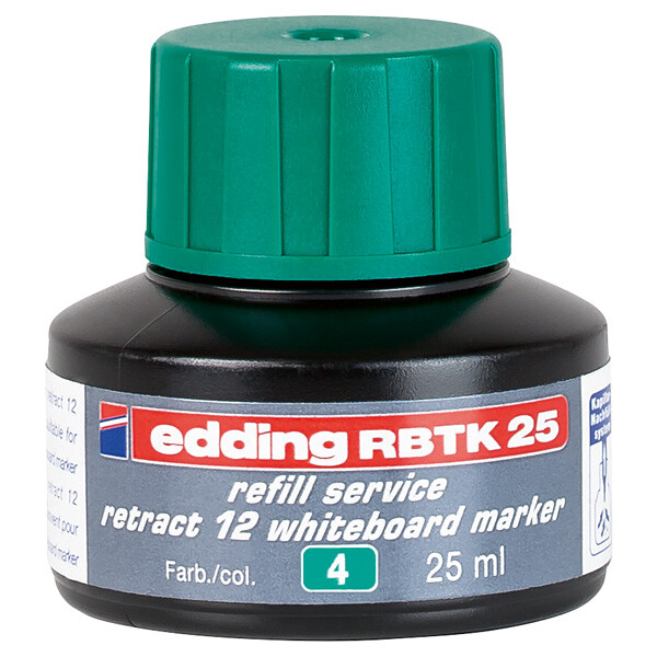 Whiteboardmarker Nachfülltinte edding RBTK25 - grün für Mod retract 12 non-permanent 25 ml