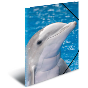 Eckspannmappe Herma 7141 - A4 Delfin 150 Blatt PP