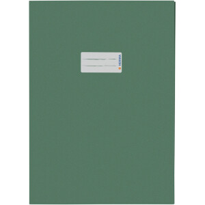 Heftumschlag Herma 5535 - A4 210 x 297 mm dunkelgrün mit Beschriftungsetikett Recyclingpapier