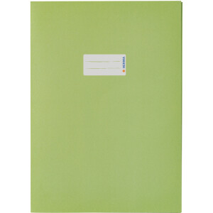 Heftumschlag Herma 5538 - A4 210 x 297 mm grasgrün mit Beschriftungsetikett Recyclingpapier