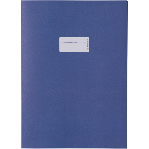 Heftumschlag Herma 5533 - A4 210 x 297 mm dunkelblau mit Beschriftungsetikett Recyclingpapier