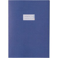 Heftumschlag Herma 5533 - A4 210 x 297 mm dunkelblau mit Beschriftungsetikett Recyclingpapier