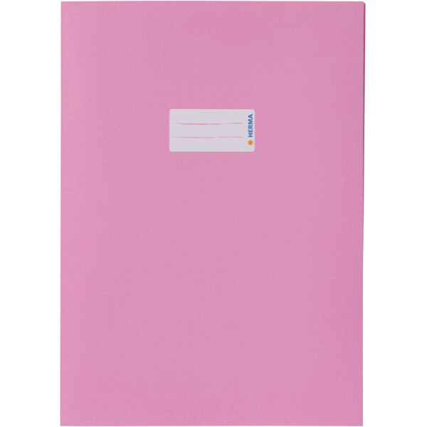 Heftumschlag Herma 7048 - A4 210 x 297 mm rosa mit Beschriftungsetikett Recyclingpapier