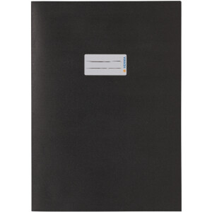 Heftumschlag Herma 7096 - A4 210 x 297 mm schwarz mit Beschriftungsetikett Recyclingpapier