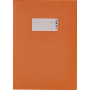 Heftumschlag Herma 5504 - A5 148 x 210 mm orange mit Beschriftungsetikett Recyclingpapier