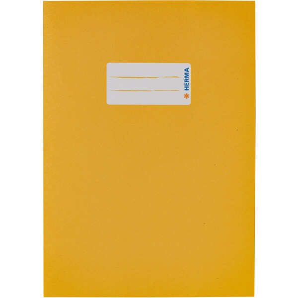 Heftumschlag Herma 5511 - A5 148 x 210 mm gelb mit Beschriftungsetikett Recyclingpapier