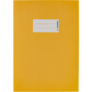 Heftumschlag Herma 5511 - A5 148 x 210 mm gelb mit Beschriftungsetikett Recyclingpapier