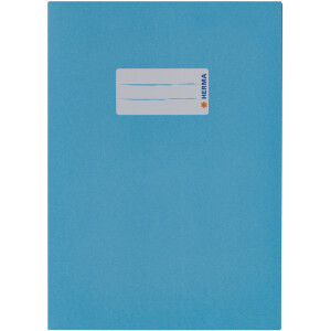 Heftumschlag Herma 7087 - A5 148 x 210 mm hellblau mit Beschriftungsetikett Recyclingpapier