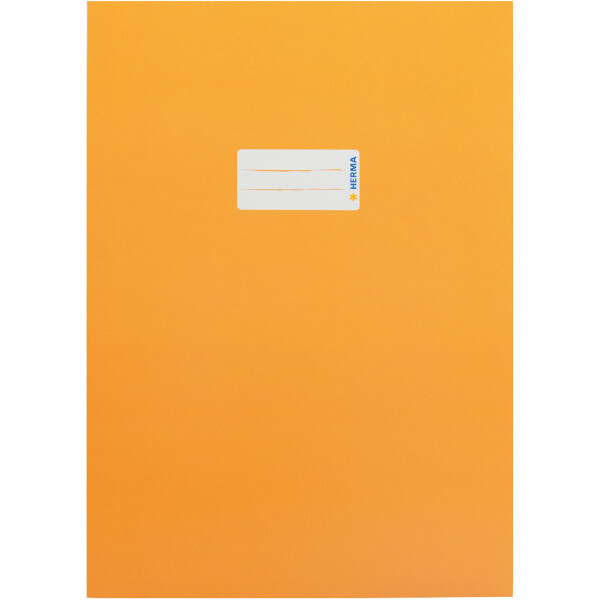 Heftumschlag Herma Premiumkarton 19747 - A4 210 x 297 mm orange mit Beschriftungsetikett Karton