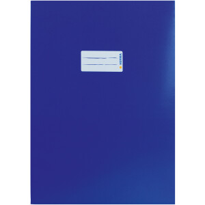 Heftumschlag Herma Premiumkarton 19751 - A4 210 x 297 mm dunkelblau mit Beschriftungsetikett Karton