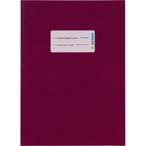 Heftumschlag Herma Premiumkarton 19854 - A5 148 x 210 mm weinrot mit Beschriftungsetikett Karton