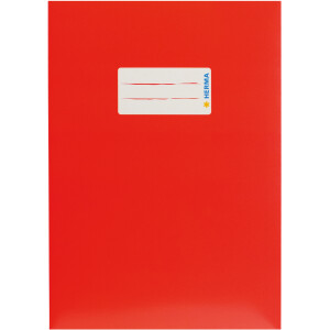 Heftumschlag Herma Premiumkarton 19762 - A5 148 x 210 mm rot mit Beschriftungsetikett Karton