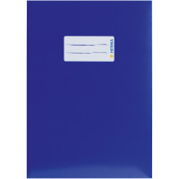 Heftumschlag Herma Premiumkarton 19765 - A5 148 x 210 mm dunkelblau mit Beschriftungsetikett Karton