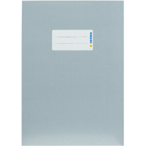 Heftumschlag Herma Premiumkarton 19771 - A5 148 x 210 mm grau mit Beschriftungsetikett Karton