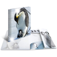 Sammelmappe Herma Glossy 19326 - A4 Pinguine mit Gummizug PP