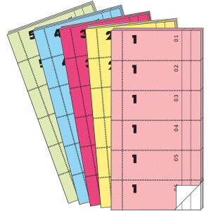 Bonbuch Avery Zweckform 831 - 105 x 198 mm rosa 2 x 50 Blatt 300 Bons