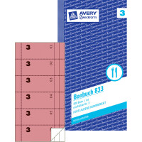 Bonbuch Avery Zweckform 833 - 105 x 198 mm rot 2 x 50 Blatt 300 Bons