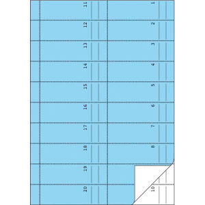 Bonbuch Avery Zweckform 844 - A4 210 x 297 mm blau/weiß 2 x 50 Blatt 1000 Bons