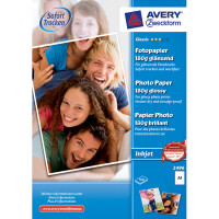Fotopapier Avery Zweckform Classic Inkjet 2496 - A4 210 x 297 mm hochweiß für Inkjetdrucker glänzend 180 g/m² Pckg/100
