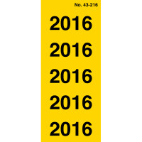 Inhaltsschilder mit Jahreszahl Avery Zweckform 43-216 - 60 x 24 mm gelb 2016 permanent haftend Pckg/100
