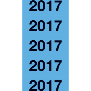 Inhaltsschilder mit Jahreszahl Avery Zweckform 43-217 - 60 x 24 mm blau 2017 permanent haftend Pckg/100