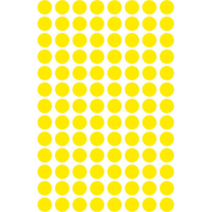 Markierungspunkte Avery Zweckform 3593 - auf Bogen Ø 8 mm gelb ablösbar Papier für Handbeschriftung Pckg/416
