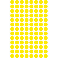 Markierungspunkte Avery Zweckform 3593 - auf Bogen Ø 8 mm gelb ablösbar Papier für Handbeschriftung Pckg/416