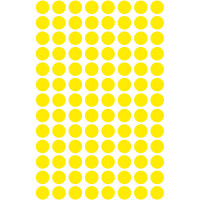 Markierungspunkte Avery Zweckform 3013 - auf Bogen Ø 8 mm gelb permanent Papier für Handbeschriftung Pckg/416