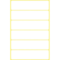 Vielzwecketikett Avery Zweckform 3080 - auf Bogen 76 x 19 mm weiß permanent Papier für Handbeschriftung Pckg/36