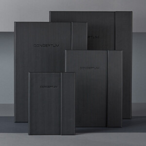 Notizbuch sigel Conceptum CO172 - A6 105 x 148 mm schwarz liniert 97 Blatt Hardcover-Einband 80 g/m²