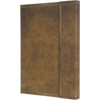 Notizbuch sigel Conceptum CO607 - A5 148 x 210 mm vintage brown kariert 97 Blatt Hardcover-Einband 80 g/m²
