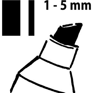 Kreidemarker sigel artverum 50 GL184 - weiß 1-5 mm Keilspitze non-permanent nicht nachfüllbar Pckg/2