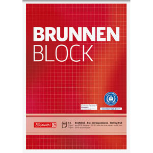 Briefblock Brunnen Recycling 52418 - A5 148 x 210 mm...