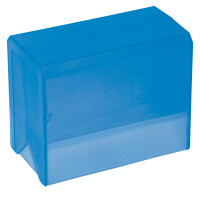 Karteibox Brunnen 20582 - A8 blau transparent inkl. 100 Karteikarten Styrolux