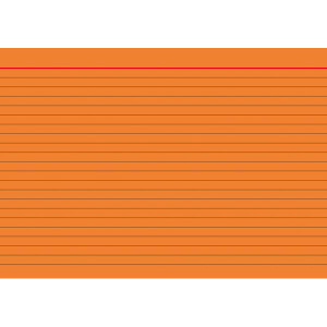 Karteikarte Brunnen 22501 - A5 148 x 210 mm orange liniert Pckg/100