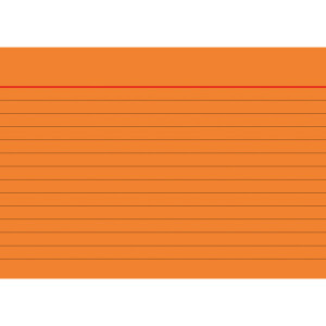 Karteikarte Brunnen 22601 - A6 105 x 148 mm orange liniert Pckg/100