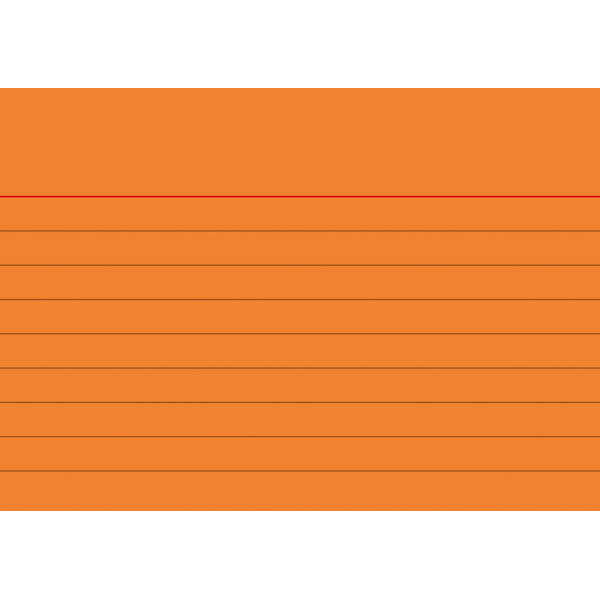 Karteikarte Brunnen 22701 - A7 74 x 105 mm orange liniert Pckg/100