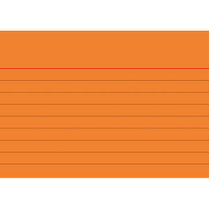 Karteikarte Brunnen 22701 - A7 74 x 105 mm orange liniert Pckg/100
