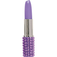Kugelschreiber FunCollection Brunnen Lipstick 27361 - violettes Gehäuse Mine M blau