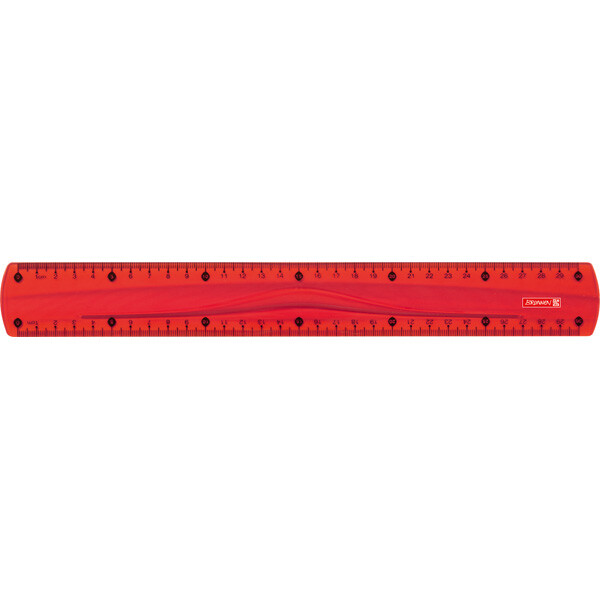 Lineal Brunnen Colour Code 49730 - 30 cm rot Kunststoff