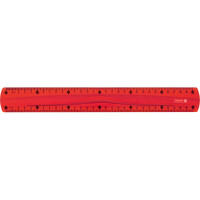 Lineal Brunnen Colour Code 49730 - 30 cm rot Kunststoff