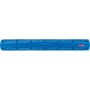 Lineal Brunnen Colour Code 49730 - 30 cm blau Kunststoff