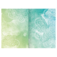 Notizbuch Brunnen Colours of Ocean 43513 - A6 105 x 148 mm Aqua punktkariert 96 Blatt Karton-Einband 90 g/m²