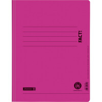 Schnellhefter Brunnen FACT! 20104 - A4 320 x 275 mm pink Amtsheftung/kaufmännsche Heftung Recyclingkarton 250 g/m²