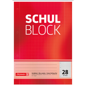 Schulblock Brunnen Standard 52528 - A4 210 x 297 mm...