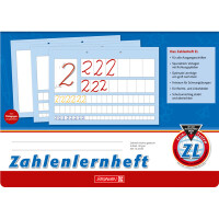Schreiblernheft Zahlenlernheft Brunnen Premium 44041 - A4 quer 297 x 210 mm LineaturZL kariert FSC 16 Blatt extrawei&szlig;es Qualit&auml;tspapier 90 g/m&sup2;